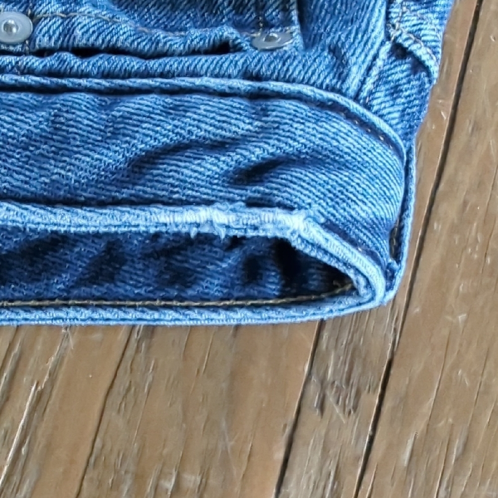 Banana Republic Blue Denim Midi Jean Skirt with Contrast Topstitching - Picture 7 of 16